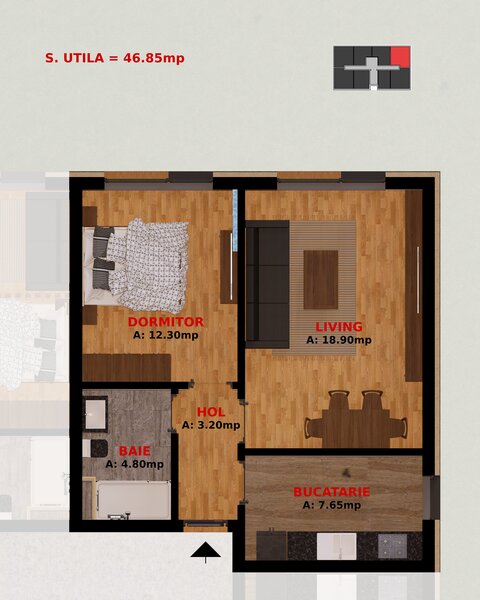 Dobroesti, garsoniera si apartamente 2 camere