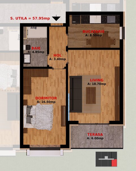 Dobroesti, garsoniera si apartamente 2 camere