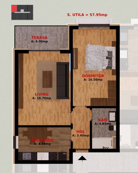 Dobroesti, garsoniera si apartamente 2 camere