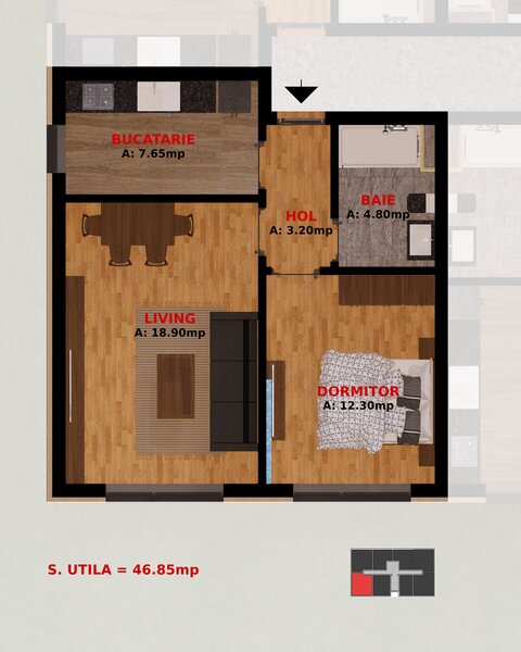 Dobroesti, Fundeni, apartament 2 camere TVA inclus